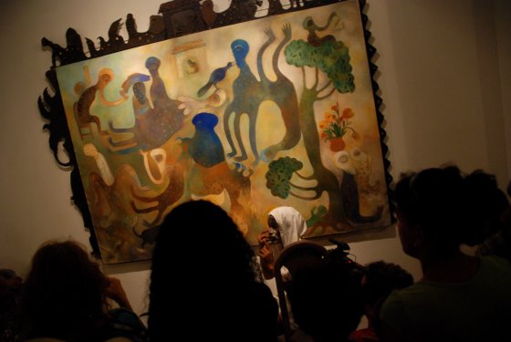 Audience at Performance by Manuel Mendive at Havana Biennial