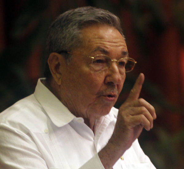 Raul Castro en el recién congreso del Partido Comunista.  Photo: Jorge Luis Baños/IPS
