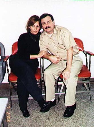 Fernando Gonzalez with his wife at Oxford Federal Prison.