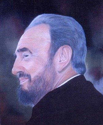  Painting of Fidel Castro by Antonio Guerrero in Florence Federal Penitentiary. Guerrero learned how to paint during his incarceration that began in 1998. 