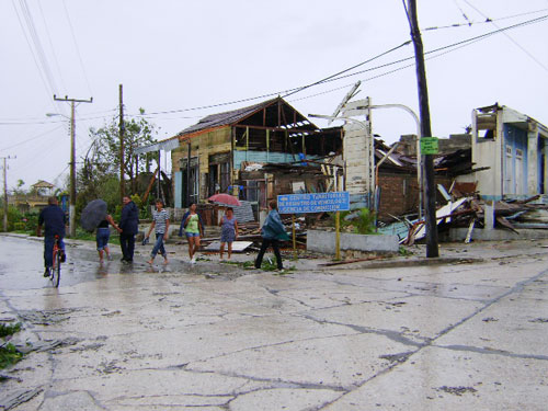 Banes after the hurricane, photo from Juventud Rebelde Newspaper