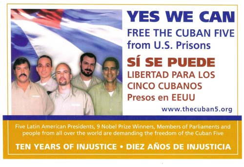 Thousands of these postcards are now being mailed from around the world to Obama, Attorney General Eric Holder and elected U.S. officials demanding that the Cuban Five be freed. 