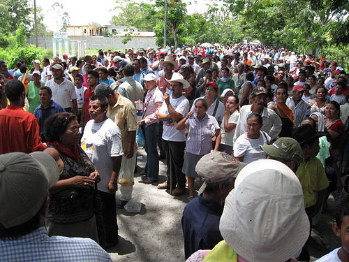 Trade unionists in Honduras protest coup, photo: International Transport Workers' Federation
