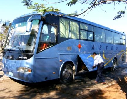 One of the Yutong Chinese buses sold to Cuba