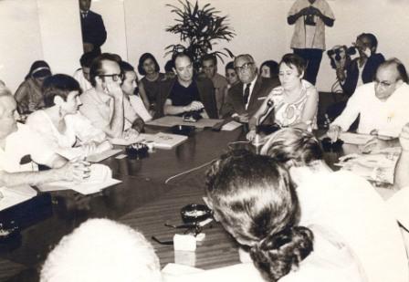 Casa de las Americas 1970, Margaret left with Rodolfo Walsh, Silvia Gil, Alfredo Guevara, Manuel Galich, Haydee Santamaria and Raul Roa.  