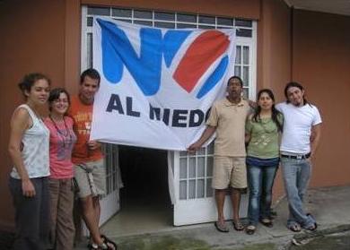 NO to Fear!  Along with my comrades at Sabanilla de Montes de Oca, September 2007. 