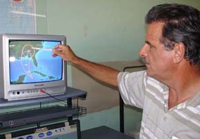Jose Rubiera, Cuba's top weather person.  