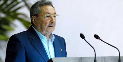 Raul Castro in a recent speech in which he criticized the US media offensive against Cuba.