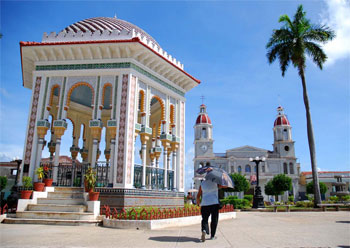 The central square of Manazanillo, Granma, Cuba