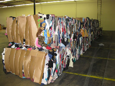 Bales of donated clothes. Photo: balesofclothes.com