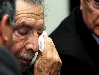 Efrain Rios Montt at his sentencing.