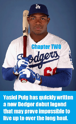 Yasiel Puig. Chapter Two with the Los Angeles Dodgers.
