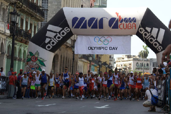 Olympic Day run in Havana.