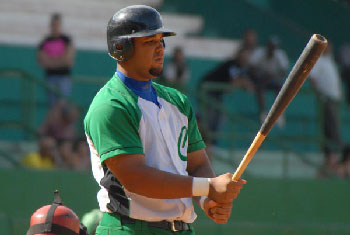 Jose Dariel Abreu in his Cienfuegos uniform.