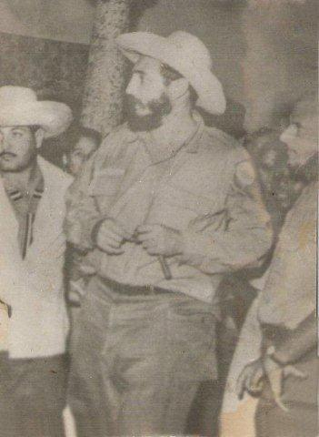 Fidel Castro visits Aguacate in 1961.