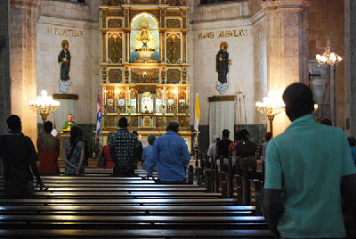 The limited social influence of the Catholic Church within Cuba and its enormous international significance make it an ideal ally for the Cuban government. Photo: Raquel Perez.