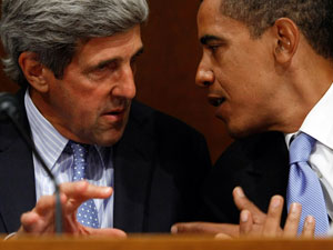 US Secretary of State John Kerry and President Barack Obama