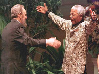 Fidel Castro y Nelson Mandela
