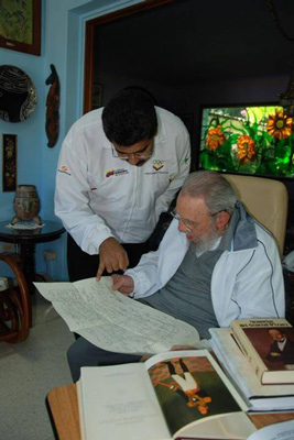Nicolas Maduro and Fidel Castro on Saturday December 21, 2013.  Photo: cubadebate.cu