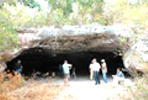 Cave  # 1 seen from outside. Without the protective grille.