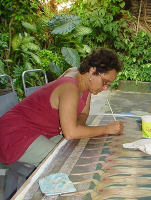 Cuban painter Eidania Perez 