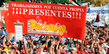 The private La Pachanga cafeteria was present at last year's May Day Workers Parade.