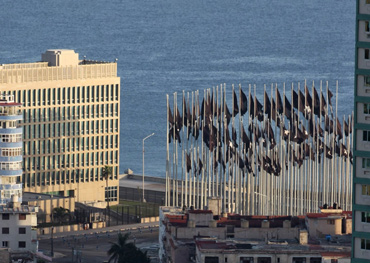 US Interests Section office building in Havana.
