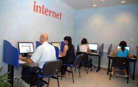 A government cybercafe where Cubans must pay an average week's salary for one hour's connection.