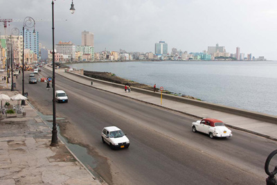 Havana's "Malecon" seaside drive.  Photo: Juan Suarez. 