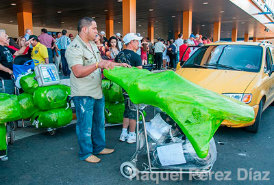 3-Cubans bring the strangest things from abroad, from car tires to disposable diapers.