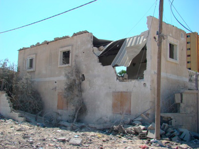 Approx. 10,000 homes were damaged in Gaza.  Photo: Julie Webb-Pullman