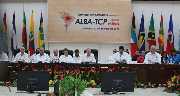 Cuban President Raul Castro addressingt the Summit in Havana on Monday to coordinate efforts of the  ALBA countries in the fight against ébola.