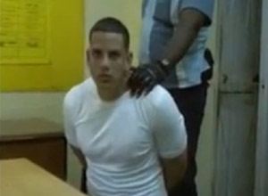 Gilberto Martinez (stage named Gilbert Man) during his arrest. The still is taken from a video divulged this past Monday.