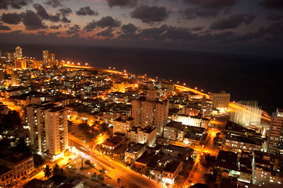 Cuba by night.  Photo: Ghyslaine Peigné 