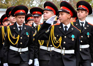 Students at Russian cadet school. 