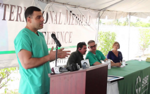 Cuban doctors at a meeting sponsored by Solidarity Without Borders in Miami. 