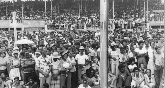 Revolution rally.  Photo: Grenada National Museum