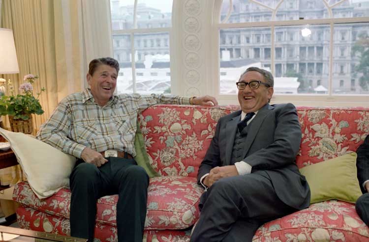 6/10/1981 President meeting with Henry Kissinger.  Fptp wikipedia.org