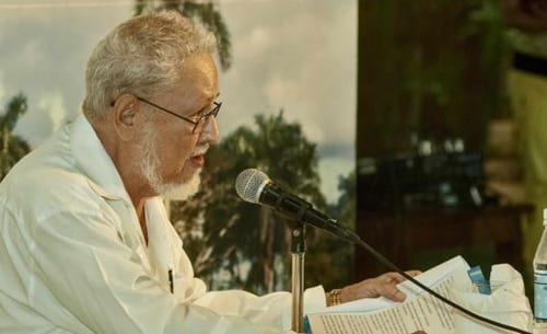Jorge Risquet speaking at the 90th anniversary of the Cuban Communist Party.  Photo: Oriol de la Cruz Atencio/AIN