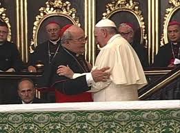 Pope Francis and Cardenal Jaime Ortega in the Havana Cathedral on Sunday Sept. 20.