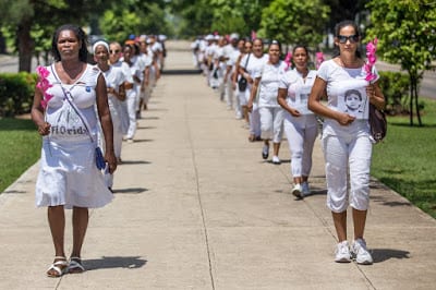 Ladies in White along Quinta Avenida in Havana