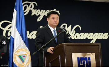 Billionaire Wang Jing in Nicaragua. Photo: el19dejulio.com
