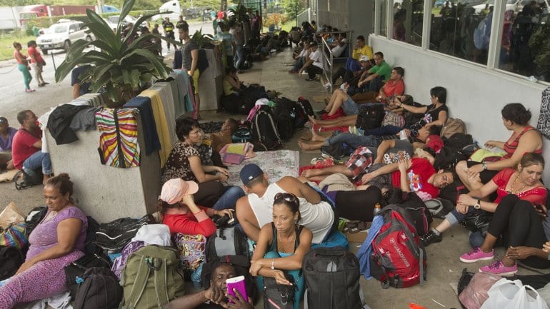 Cubanos esperando en Costa Rica