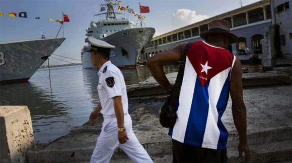 Chinese war ships arrive in Havana for exercises with the Cuban Navy.