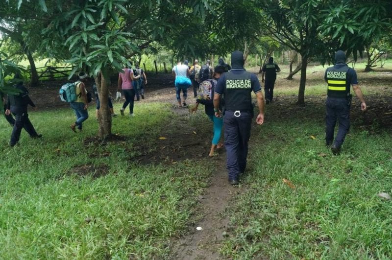 Cubans being rounded up by Immigration Police in Costa Rica