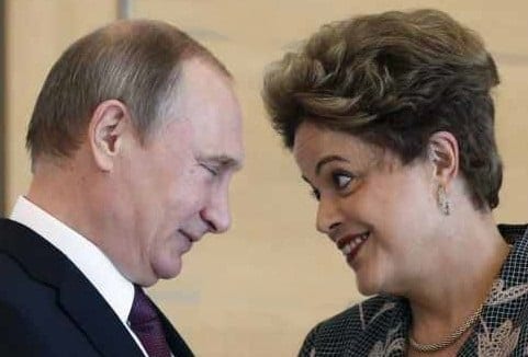 Putin and Dilma Rousseff, the embattled president of Brazil.