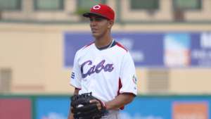 Yaisel Sierra when he pitched for Team Cuba.