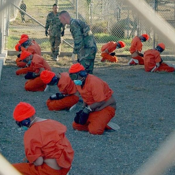 The Guantanamo Prison where US troops use different torture techniques on prisoners.
