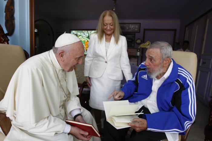 Pope Francis with Fidel Castro during his September 2015 official visit to Cuba.