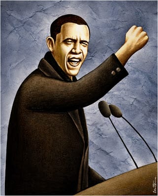 Barack Obama: Ilustration by Ben Heime